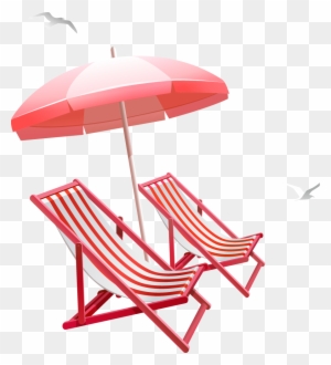 Table Umbrella Beach Clip Art - Sillas Y Sombrilla De Playa