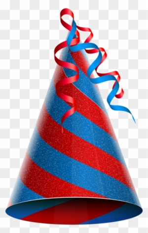 Birthday Party Hat Red Blue Png Clip Art Image - Happy Birthday Hat Png