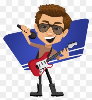 Clipart Of A Singer - Rockstar Character