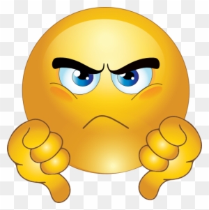 Annoyed Smiley Emoticon Clipart Royalty Free Public - Thumbs Down Emoji ...