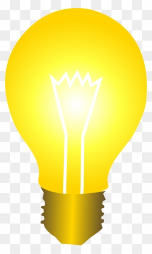 Bright Yellow Idea Light Bulb Clipart - Bright Yellow Light Bulb