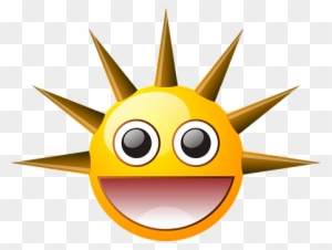 Sun, Smiley, Spikes, Happy, Laughing - Spikey Clipart