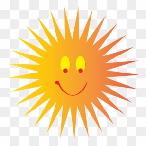 Happy Smiley Hot Sun Clipart - Sun Vector