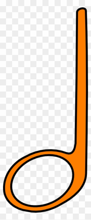 Half Note Orange Clip Art - Clipart Of Orange Half Note