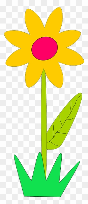 Yellow, Plants, Sun, Flower, Flowers, Cartoon, Border - Spring Flowers Clip Art