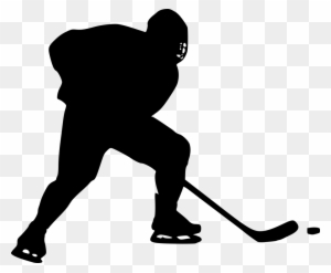 8 Hockey Player Silhouette - Hockey Black Png