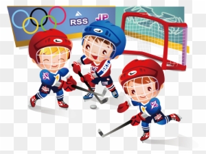 Ice Hockey At The Olympic Games Cartoon Clip Art - Cartoon Images Of Hockey