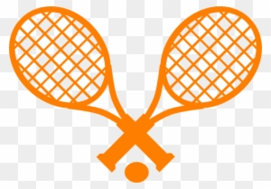 Free Sports Tennis Clipart Clip Art Pictures Graphics - Orange Tennis Racket Clip Art