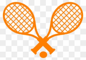 Free Sports Tennis Clipart Clip Art Pictures Graphics - Orange Tennis Racket Clip Art