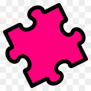 Pink Puzzle Piece Clip Art At Clker Com Vector Clip - Colored Puzzle Piece