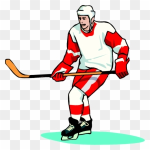 Free Hockey Player Wearing A White And Red Jersey Vector - Ice Hockey Twin Duvet