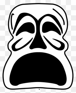 Mask Afraid Clip Art - Sad Mask Clipart