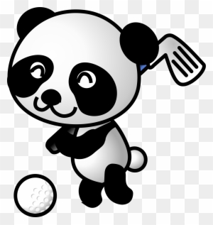 Golf Panda By Panda Playing Golf - Panda Golfing