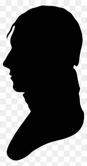 Silhouette Of Man Facing Left Clip Art - Silhouette Side Profile Man