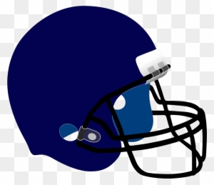 Football Clipart Navy Blue - Helmet And Football Drawing