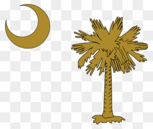 Gold Clipart Palm Tree - Flag Of South Carolina
