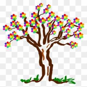 Birthday Clipart Tree - Colorful Trees Clip Art