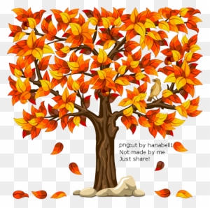 Fall Tree Clipart Png - Fall Trees With Leaves Falling