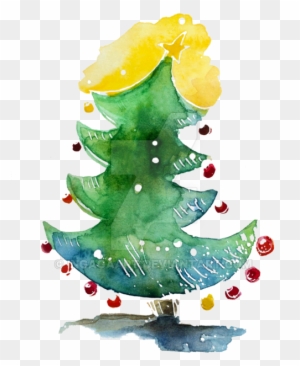 Christmas Tree Illustration Digital Download Print - Christmas Tree