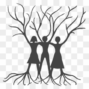 Women power. Vector hand drawn illustration of sitting ladies isolated.  Creative tattoo artwork. Template for card, poster. banner, print for  t-shirt, pin, badge, patch.:: موقع تصميمي