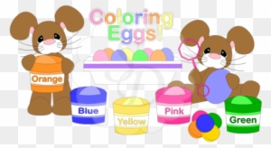 Easter Scrappydew - Coloring Easter Eggs Clipart Png