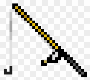 Fishing Rod Png Reinforced Fishing Rod Mc - Fishing Rod Pixel Art