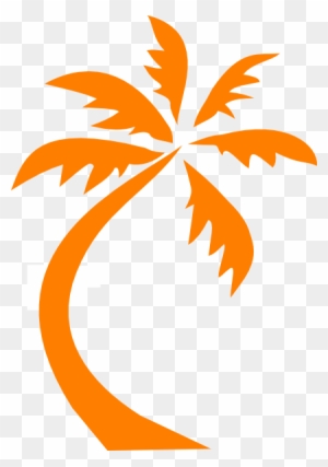Palm Tree Clip Art At Clker - Orange Palm Tree Clip Art