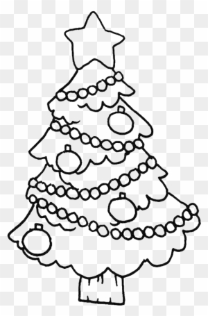 Christmas Tree Hanging Ornament On Christmas Coloring - Christmas Tree With Ornaments Coloring Pages