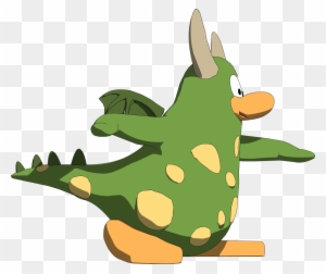 Monster - Club Penguin Green Dragon Costume