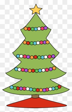 Christmas Tree With Colorful Lights - Christmas Tree With Lights Clipart