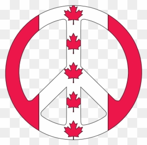 Canadian Flag Symbol Clipart - Canadian Flag Peace Sign