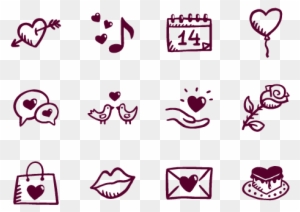 Valentine's Day Icons 40 Hand-drawn Love & Romance - Hand Drawn Love Icon Valentine's Day Icons 40 Hand-drawn Love & Romance - Hand Drawn Love Icon