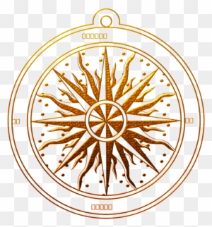 Bronzed Compass Rose By Prettywitchery - Vintage Compass Rose Png