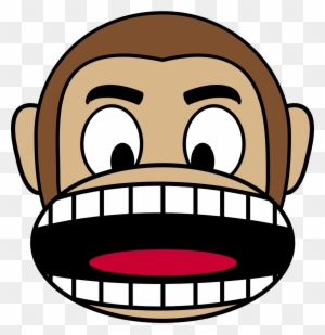 Big Image - Angry Monkey Face Cartoon