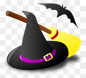 Witch, Witchcraft, Broom, Halloween, Hat - Witch Hat And Broom
