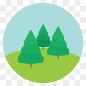 Forest Free Icon - Tree Icon Circle Png