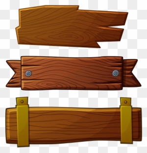 Clip Art - Wood Banners Cartoon