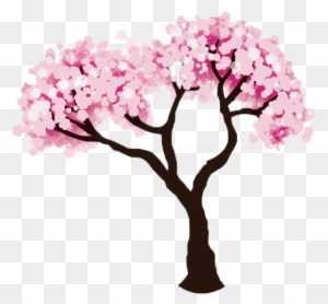 Cherry Tree Clipart Transparent - Easy Cherry Blossom Tree Drawing