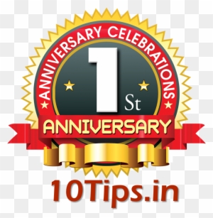 1st Grand Anniversary Of 10tips - 10th Year Celebration Logo