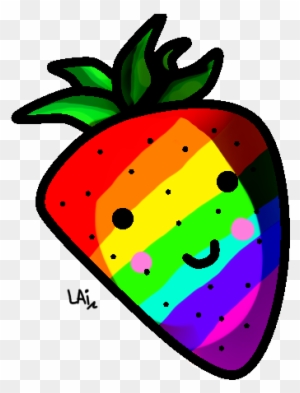 Rainbow Strawberry By Laura-icons - Pixel Art