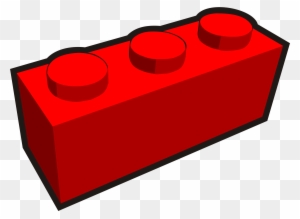 Clipart Clip Is A Brick - Red 1x3 Lego Brick