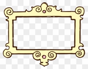 Yellow Clip Art Frame - Black And White Picture Frame Border