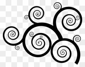 Black And White Wavy Spiral Pattern Vector Image - Curved Line Design Png