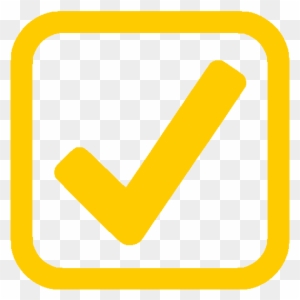 Checked Checkbox 512 Yellow - Check Icon Orange Png