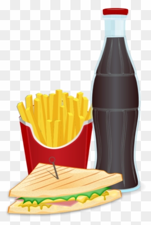 Fast Food Soda Clipart - Sandwich And Soft Drinks
