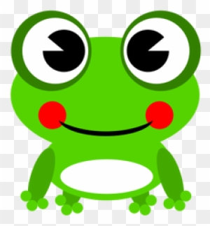 Vector Drawing Of Bright Green Happy Frog - Frog Cute Clipart