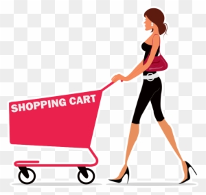 Flavour Cakes - Lady With Shopping Cart Png