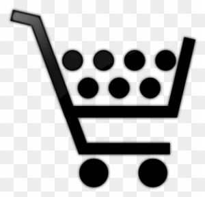 080701 Glossy Black Icon Business Cart 7dots - Shopping Cart Icon