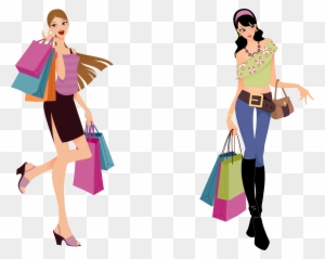 Shopping Fashion Clip Art - Fashion Shopping Girl Vector