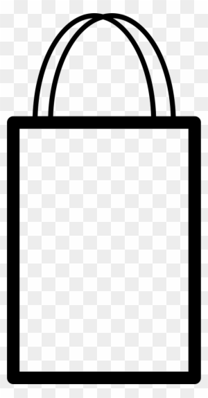 Shopping Bag Outline With Double Handle Comments - Tote Bag Icon Png